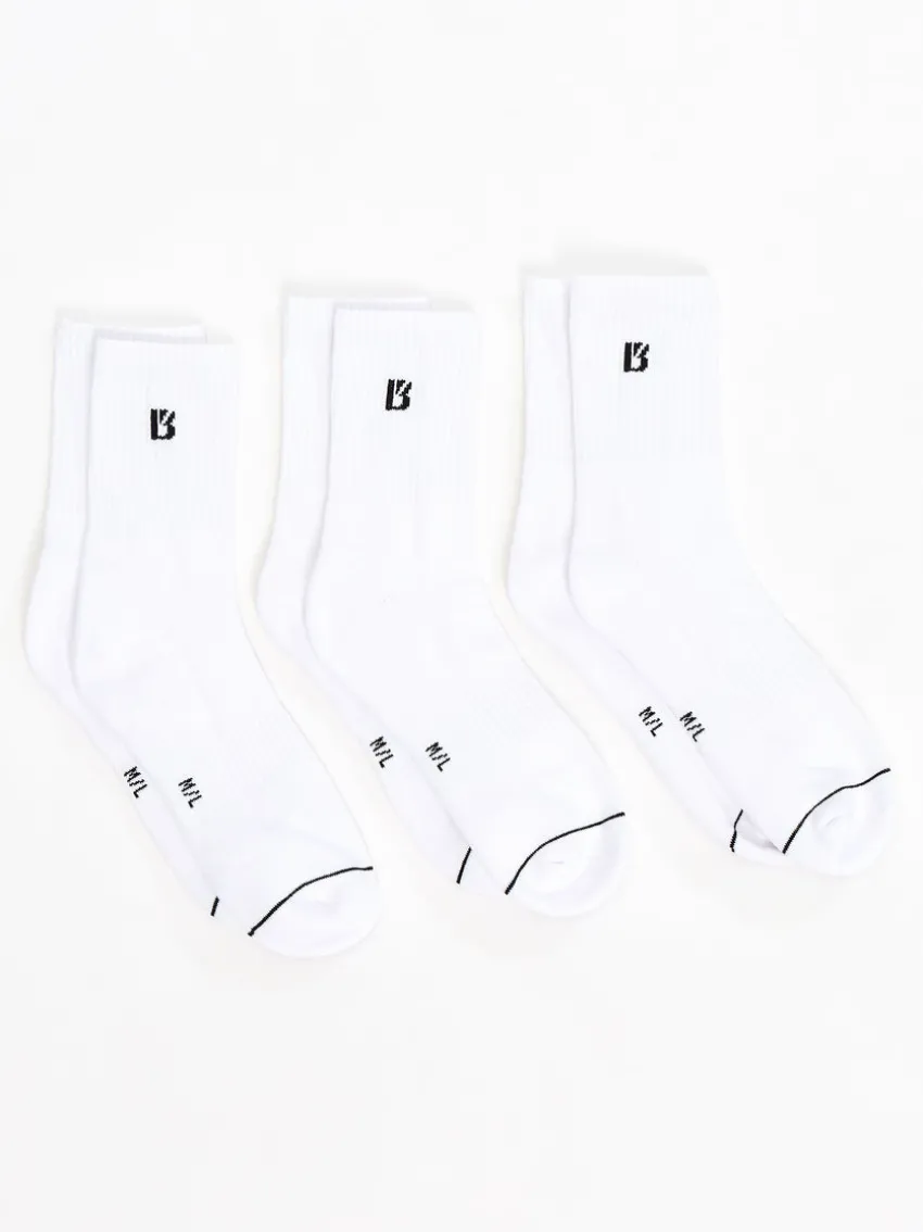 3 Pack Half Crew Socks