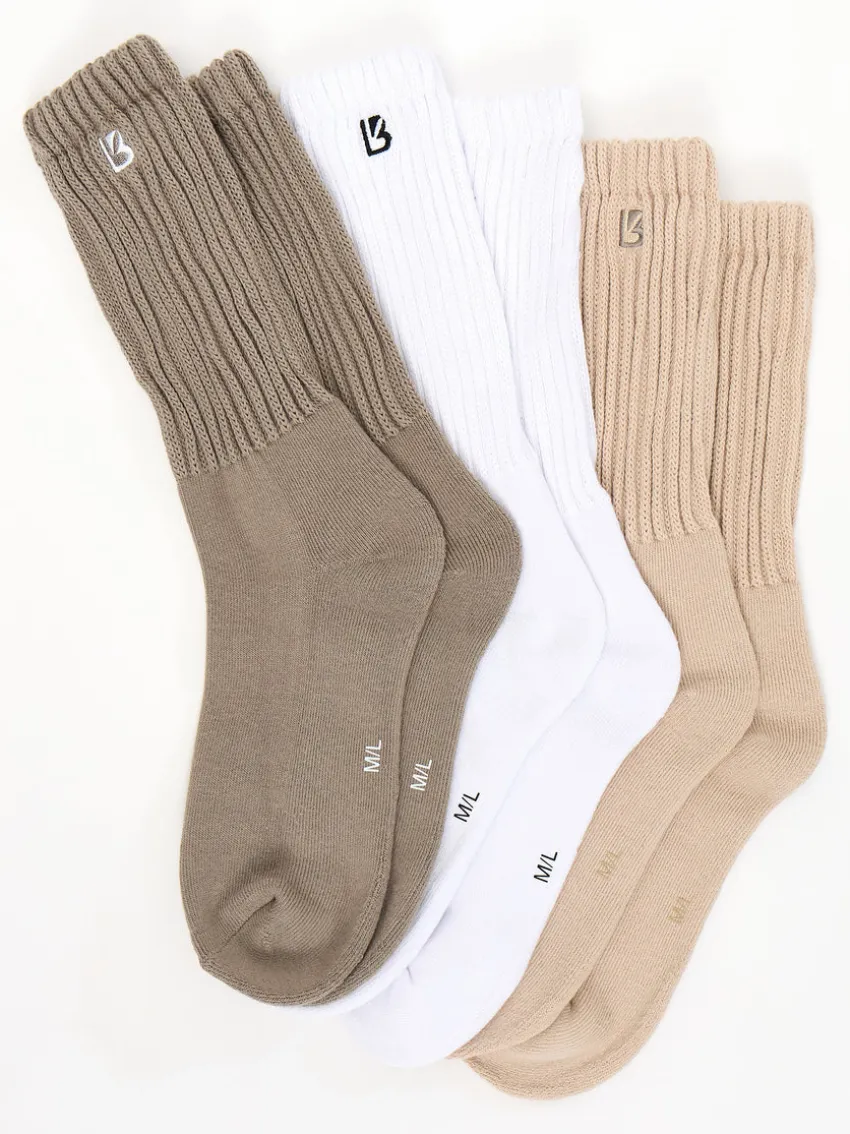 3 Pack Scrunch Socks