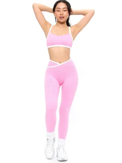 Dream Heather Contrast Sports Bra