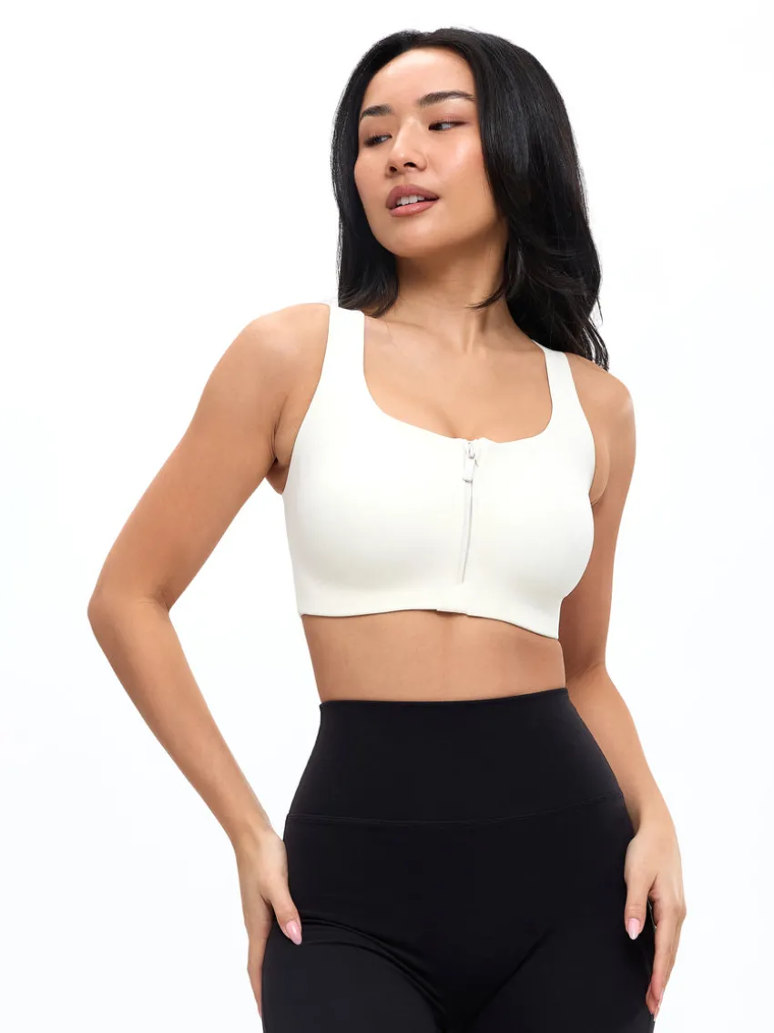 High Impact Zip Sports Bra