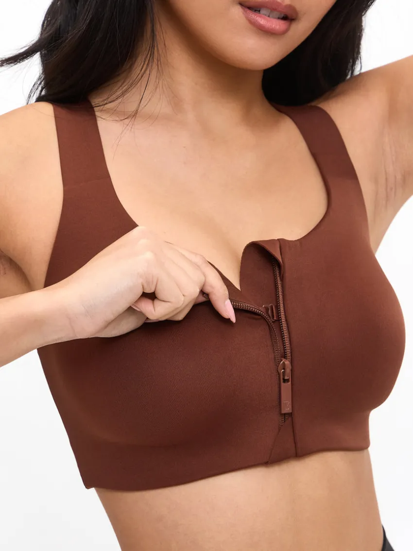 High Impact Zip Sports Bra