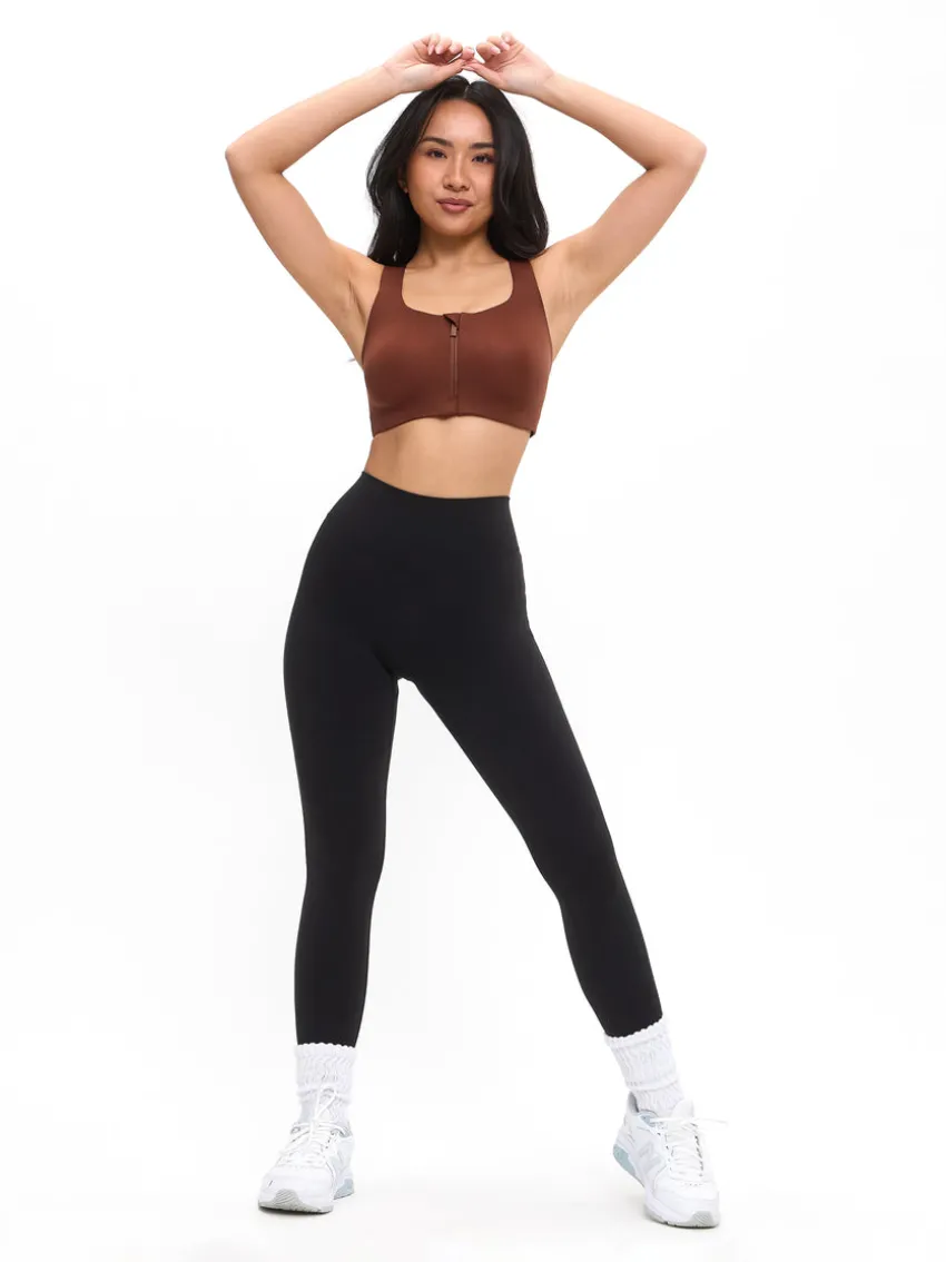 High Impact Zip Sports Bra