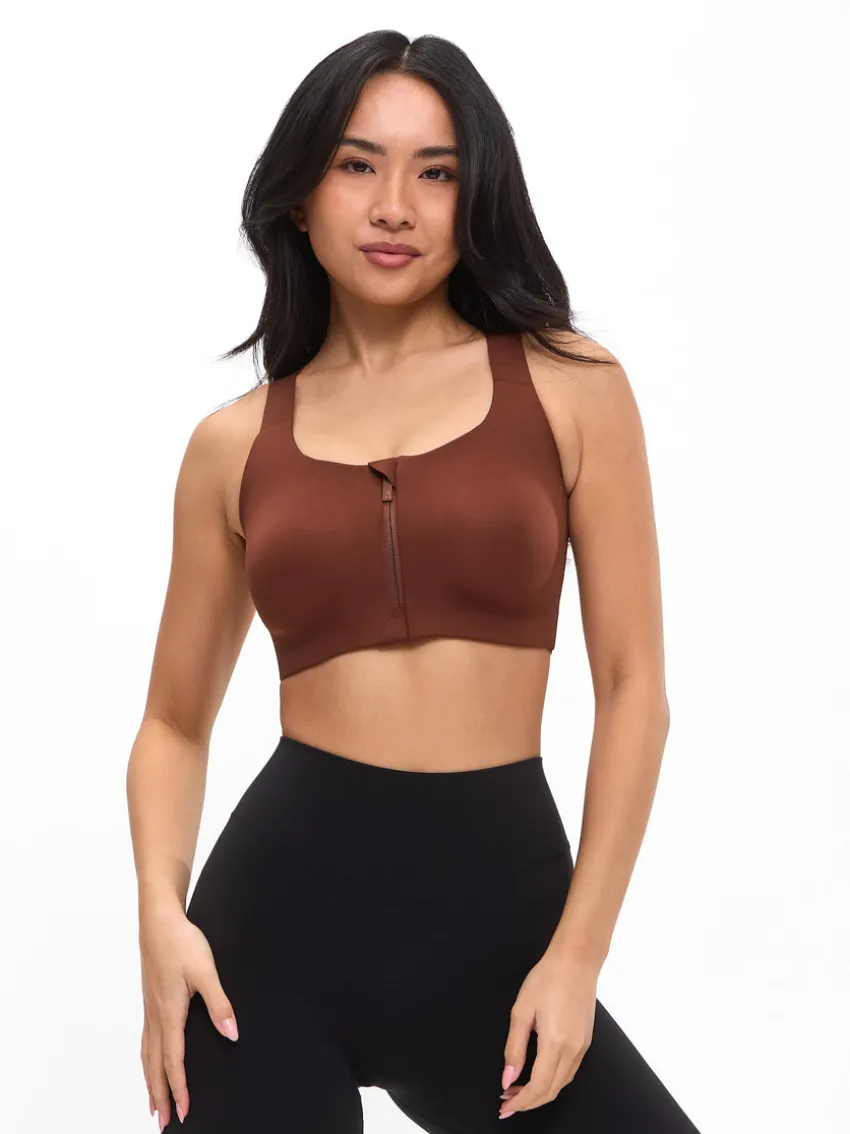 High Impact Zip Sports Bra