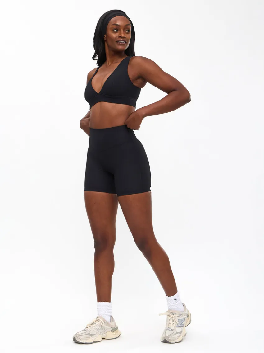 Material Girl Ribbed Short 6"