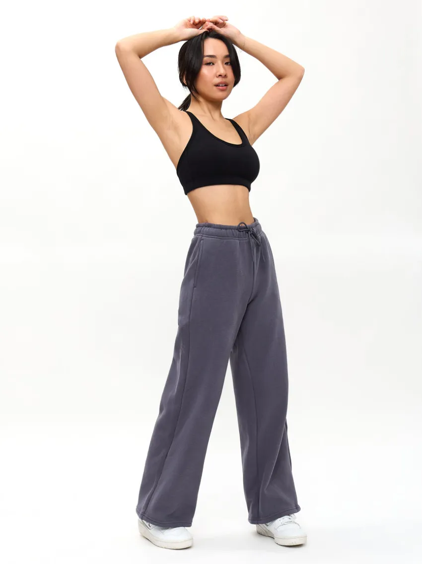Plush Fleece Straight Leg Sweat Pant