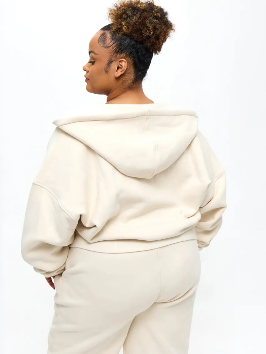 Plush Fleece Zip Hoodie