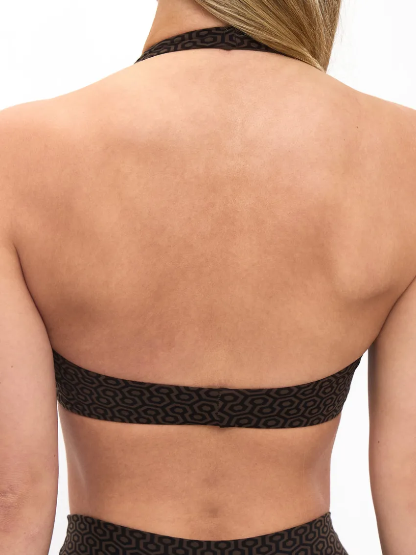 Poshknit Twist Halter Sports Bra