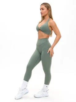 Poshknit Twist Halter Sports Bra
