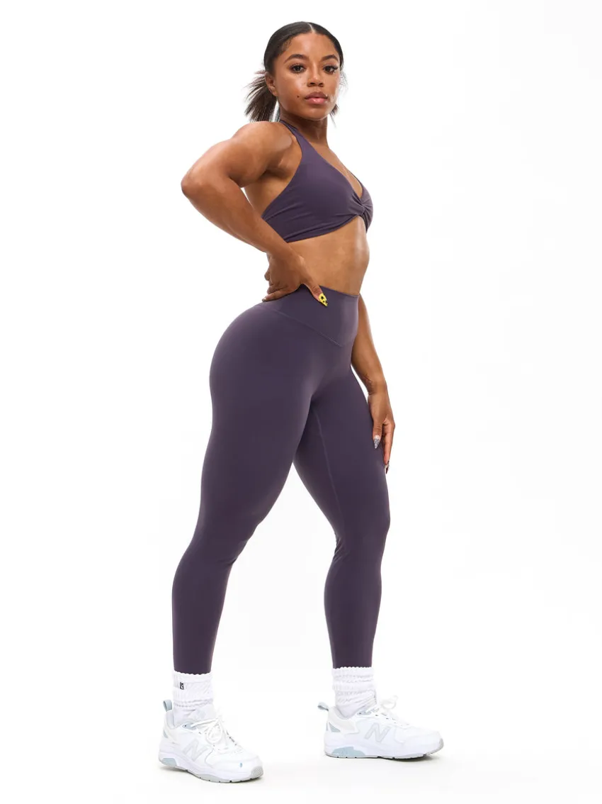 Poshknit Twist Halter Sports Bra