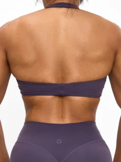 Poshknit Twist Halter Sports Bra