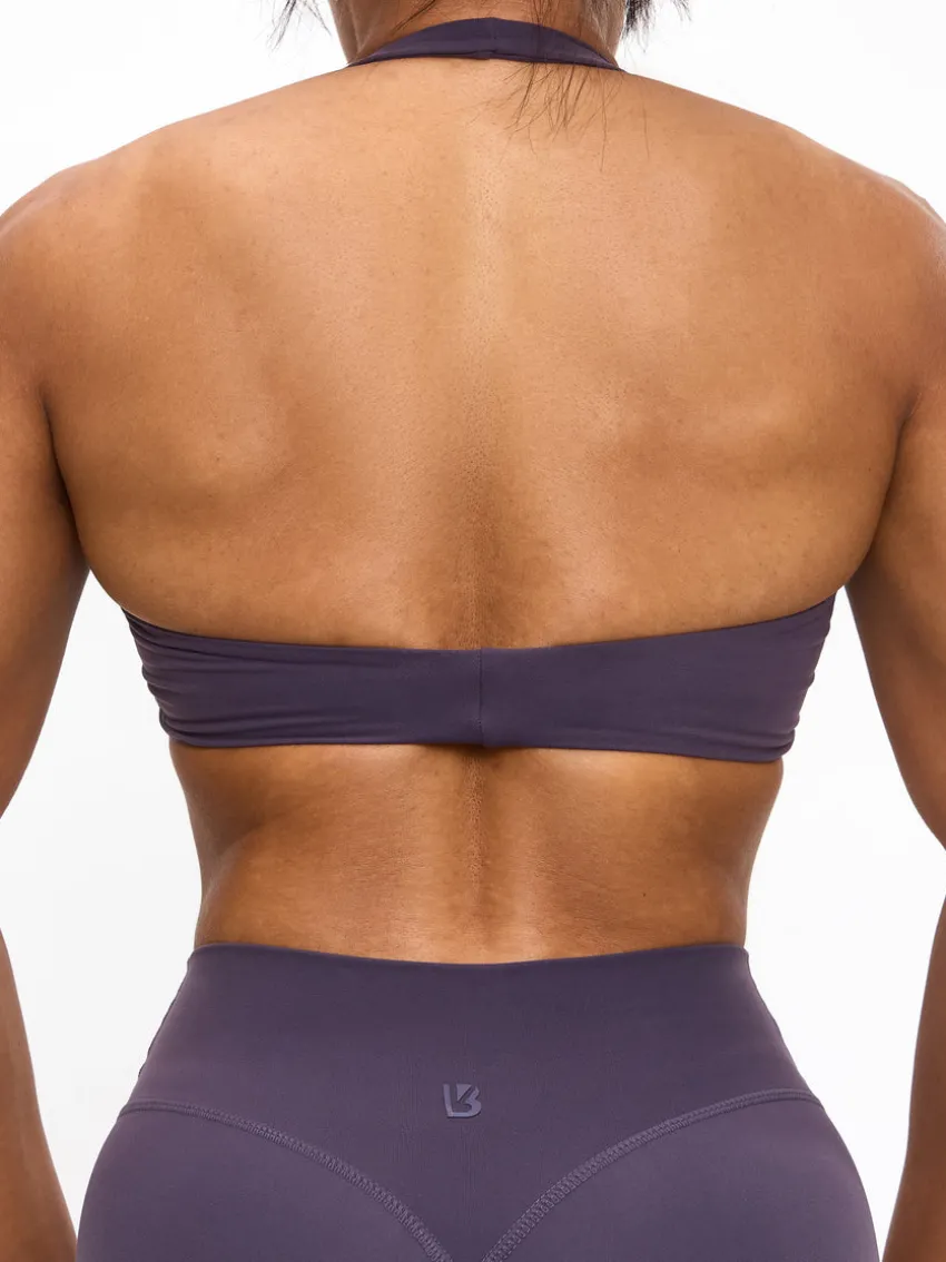 Poshknit Twist Halter Sports Bra