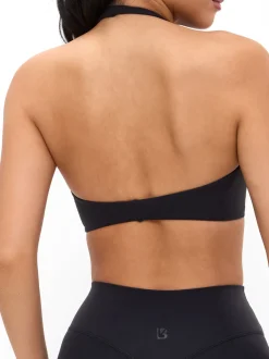 Poshknit Twist Halter Sports Bra