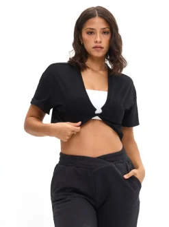 Slouchy Twist Crop