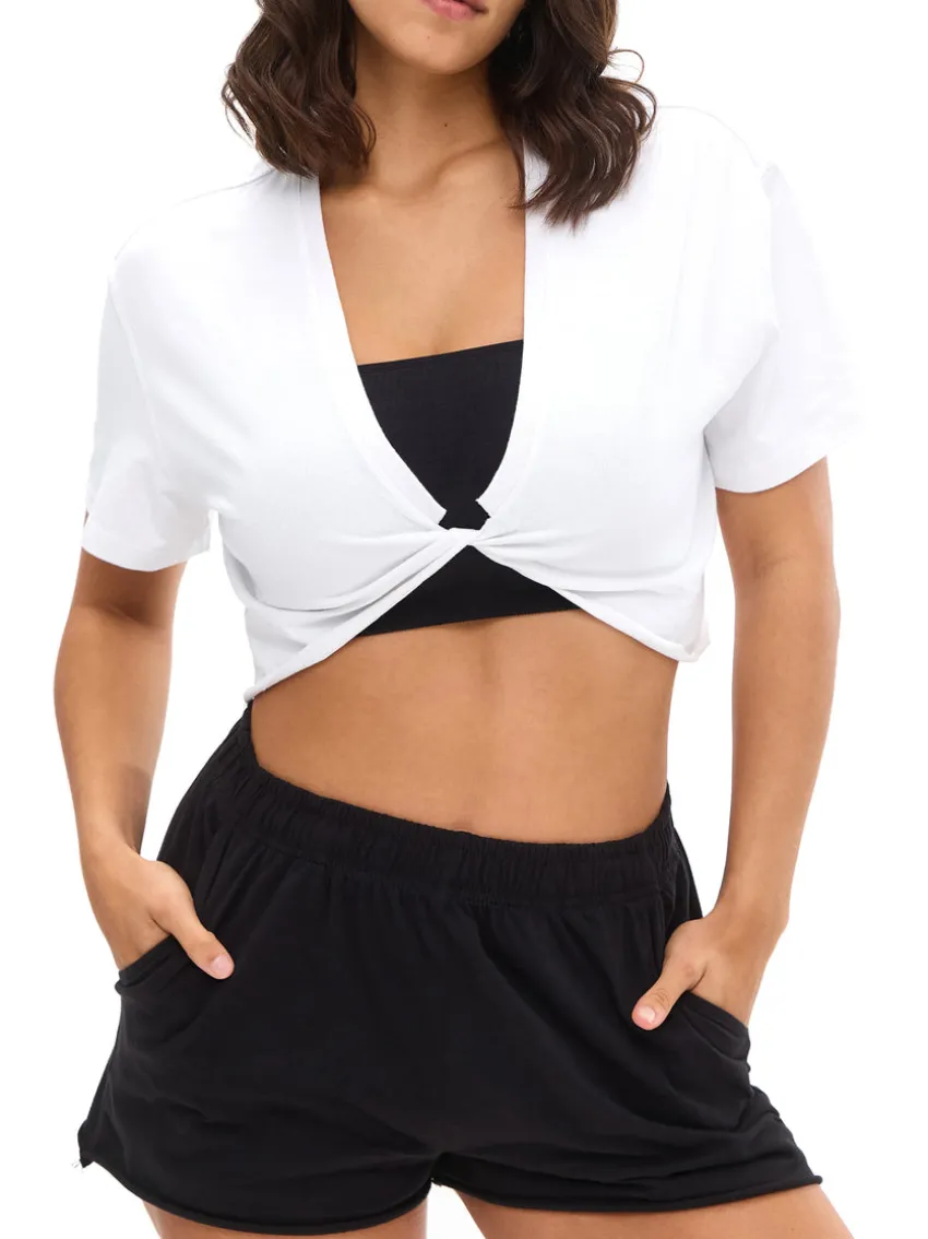 Slouchy Twist Crop